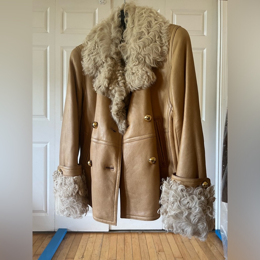 Coach Shearling Pea Coat